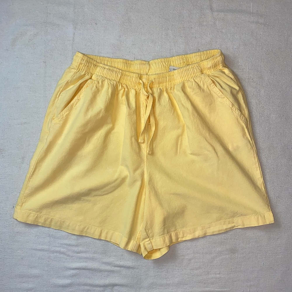 Erika High Waist Yellow Women's Shorts